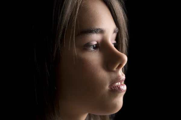 Ansiktet på tonårsflicka — Stockfoto