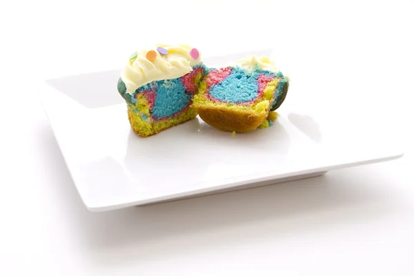 Tie dye cupcake — Stock Photo, Image