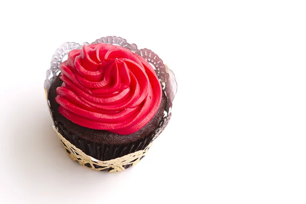 Cupcake glassato rosso — Foto Stock