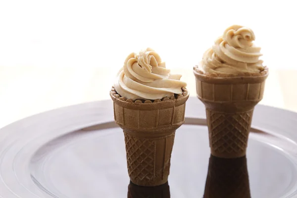 Ice cream cone cupcake — Stock Photo, Image