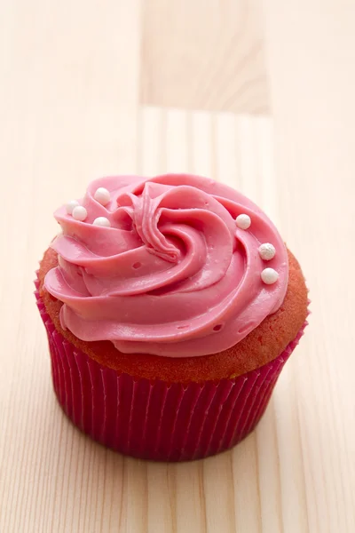 Szép rózsaszín cupcake — Stock Fotó