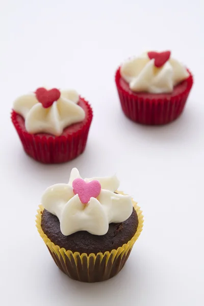Três cupcake pequeno — Fotografia de Stock