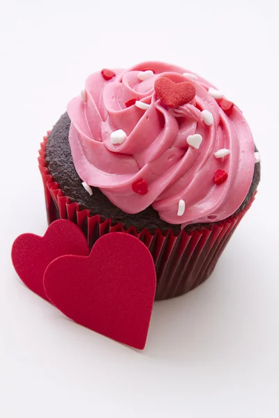 Cupcake di San Valentino Fotografia Stock