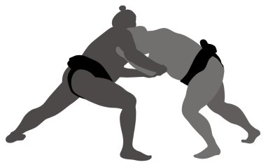 Sumo wrestlers clipart