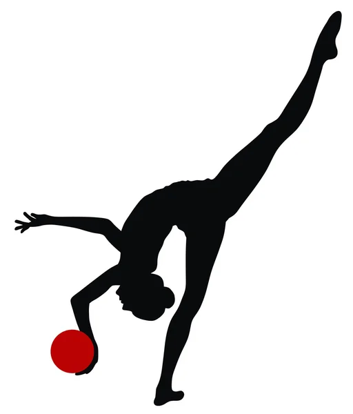 Rytmická gymnastika — Stockový vektor