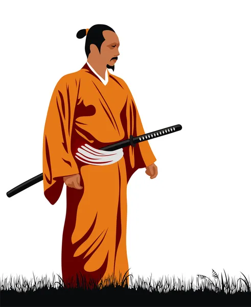 Samurai. — Vetor de Stock