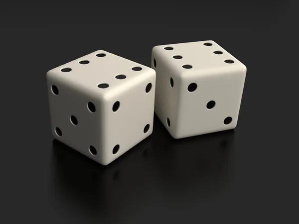 White dices — Stock Photo, Image