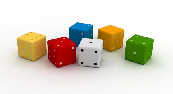 Colored Dices — Stock Photo, Image