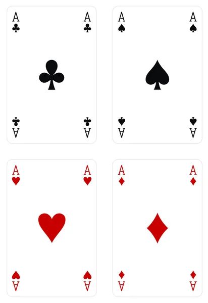 Cards aces — Stock Vector