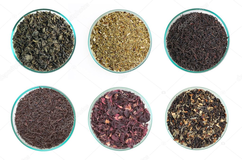 Various kinds of tea
