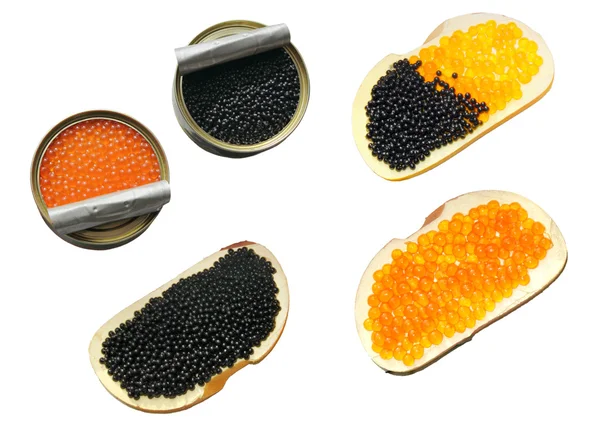 Sándwich con caviar —  Fotos de Stock