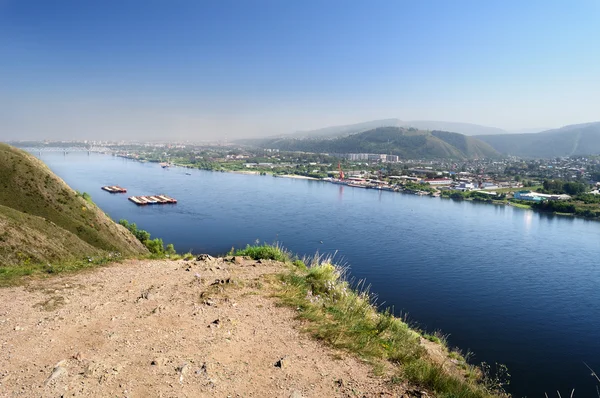 Stock image Barges on a river