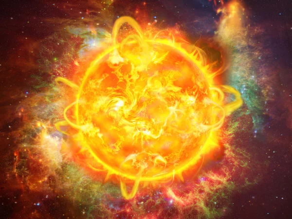 Ilustracja Wybuch słoneczny — Zdjęcie stockowe