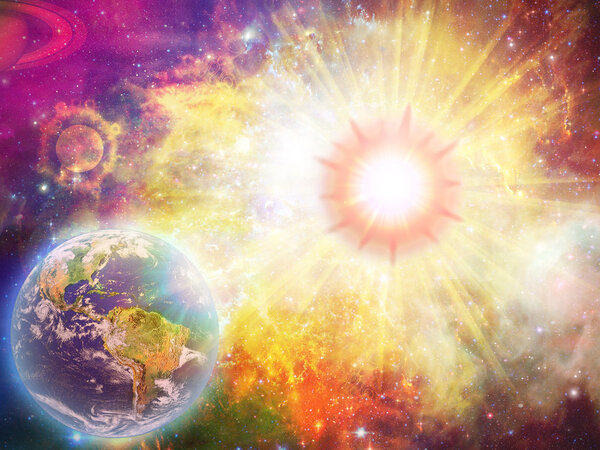 Solar explosion illustration