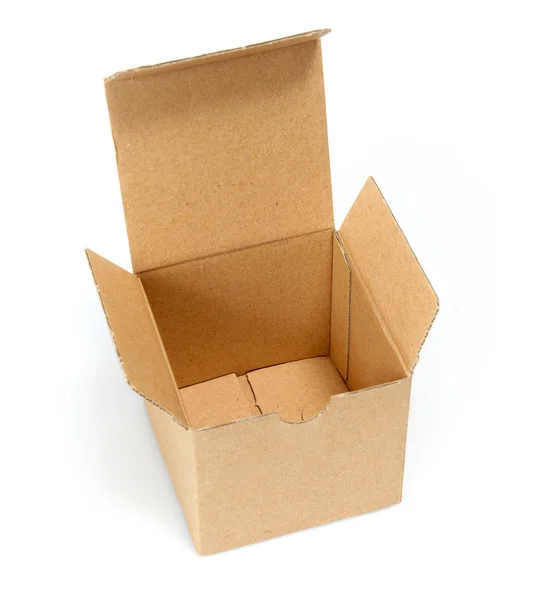Caja vacía de cartón abierto — Foto de Stock