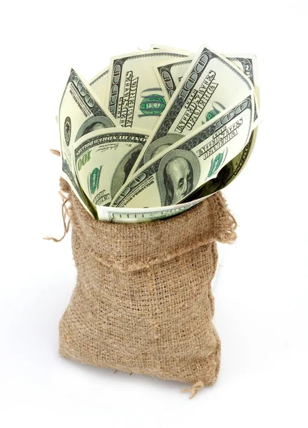Мешок с деньгами. — стоковое фото
