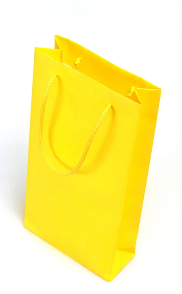 Sacchetto di carta giallo — Foto Stock