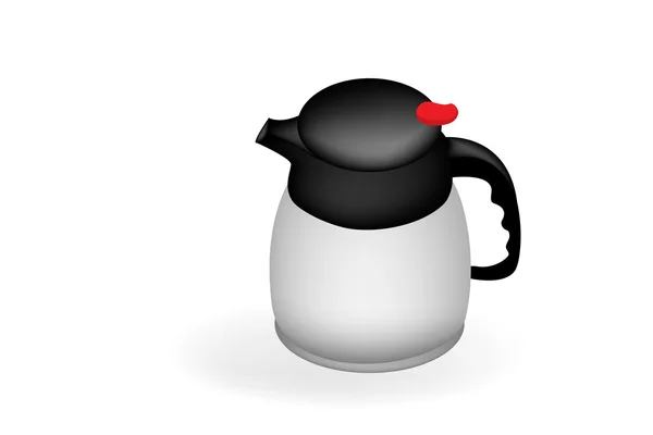 Protección contra el calor-termo taza de café aislado en blanco — Vector de stock