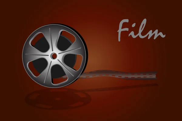 Cinema video film isolerad på mörk bakgrund — Stock vektor