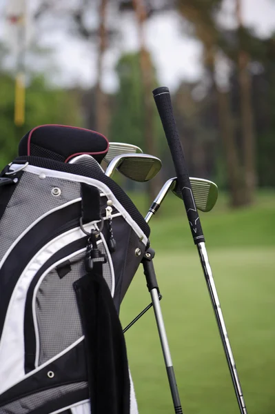 Paus de golfe em um saco — Fotografia de Stock