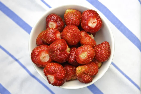 Bol de fraises écologiques — Photo