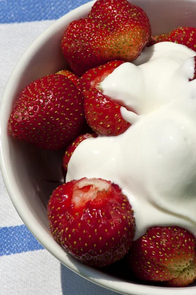 新鲜草莓的特写 — 图库照片