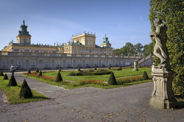 Statue in the gardens of Wilanow Palace clipart