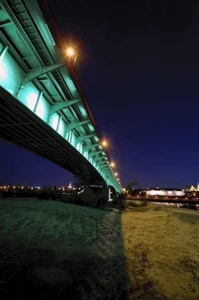 ヴィスワ川に架かる橋します。 — ストック写真