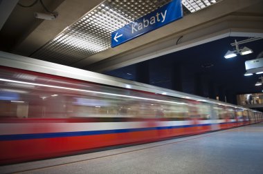 Modern metro underground station clipart