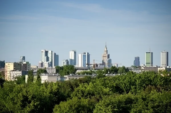 华沙市全景 — 图库照片