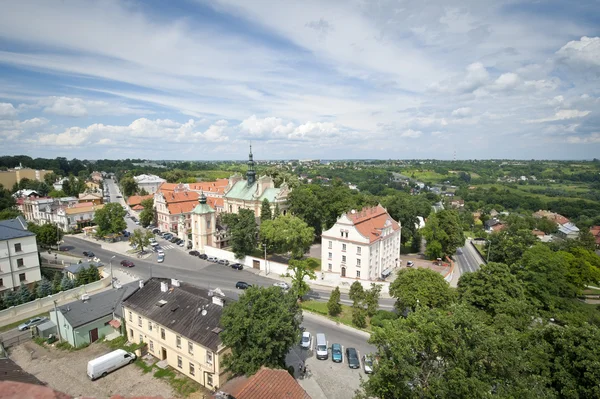 桑多梅日城市，波兰的全景 — 图库照片