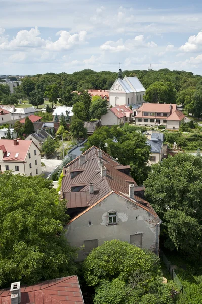 Polonya sandomierz şehir panoraması — Stok fotoğraf