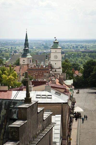 Панорама Сандомира с кафедральным собором, Польша — стоковое фото