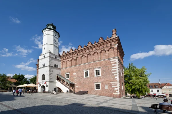 Oude stadhuis in sandomierz, Polen — Stockfoto