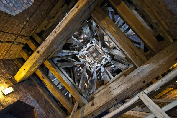 Pembangunan kayu dari Gereja Mariacki — Stok Foto