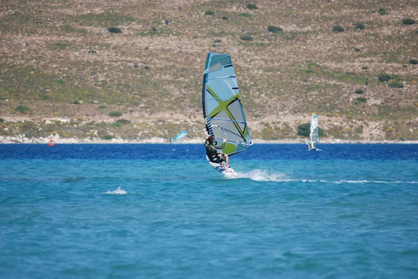 Windsurfen in beweging — Stockfoto