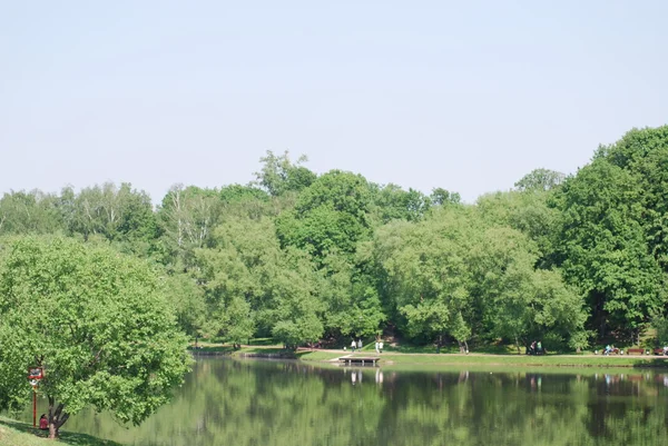 stock image Outdoor - city park in Moscow at the spring and summer