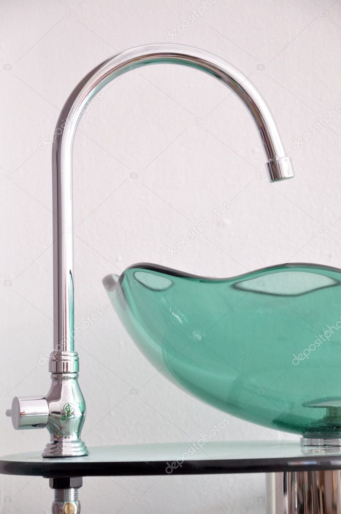 Glass bowl hand wash basin