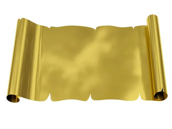 Золотий чистий аркуш паперу з нерівними ребрами — стокове фото