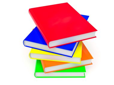 Heap of colored books clipart