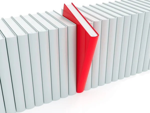Vörös könyv, belül fehér is Stock Fotó