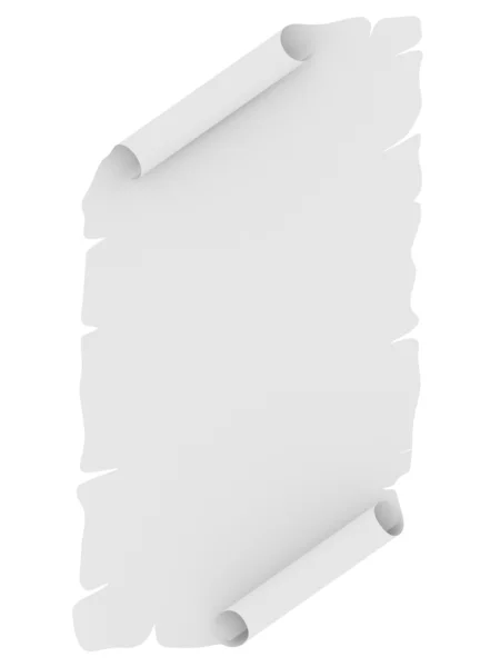 Hoja de papel en blanco con bordes irregulares — Foto de Stock