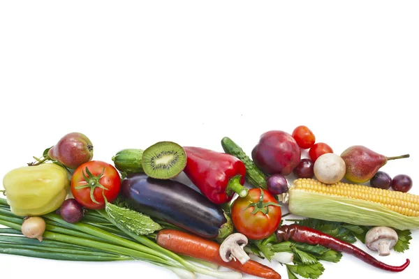 Група фруктів і овочів — стокове фото