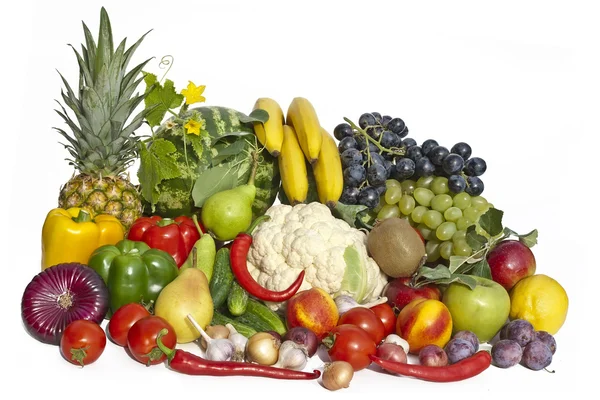 De groep van groenten en fruit — Stockfoto