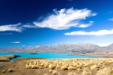 Yeni Zelanda 'da Tekapo Gölü