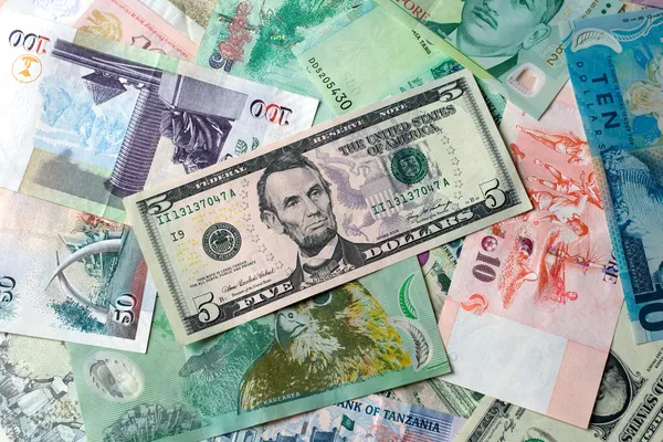 stock image Money banknotes of different countries