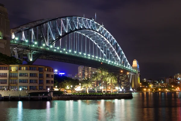 Sydney Harbour Bridge på natten, Australien — Stockfoto