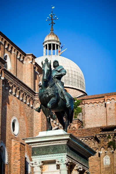 Az emlékmű bartolomeo colleoni, Velence — Stock Fotó