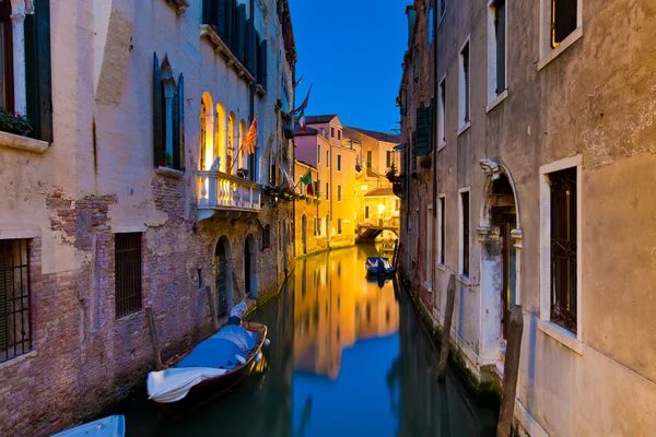 Venedik gece, İtalya — Stok fotoğraf