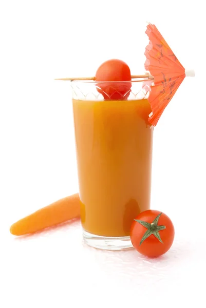 Vegetable juice on white background — Stock Photo, Image